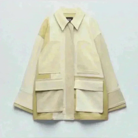 🔥🔥ZARA Gabardine patchwork Jacket(oversized) - Picture 8 of 10